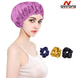 Silk Satin Bonnet Cap for Sleeping – Double Layer, Adjustable Night Hair Cap for Frizz Control & Moisture Retention