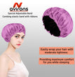 Silk Satin Bonnet Cap for Sleeping – Double Layer, Adjustable Night Hair Cap for Frizz Control & Moisture Retention