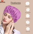 Silk Satin Bonnet Cap for Sleeping – Double Layer, Adjustable Night Hair Cap for Frizz Control & Moisture Retention