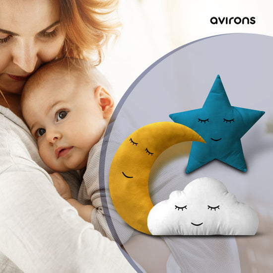 Cloud moon star pillow, Soft cloud and star pillow set for toddler beds, Cute pillow set with cloud, moon, and stars for kids,Unique cloud and star pillow set for modern nursery,Decorative pillows,Colorful Pillow set,Star Moon Cloud Cushions for Kids, Premium Kids Plush Cushion, Star Moon Cushion Combo for kids & decor,Star Moon Cloud Cushion Combo for kids