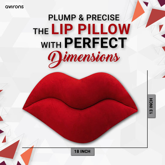 Lip Shape Pillow,Lip Shaped Cushion,Plush Throw Pillow,Red Lip Velvet Pillow,Lip-Shaped Decorative Pillow,Smoochy Lip Pillow,Cute Lip Shape Throw Pillow