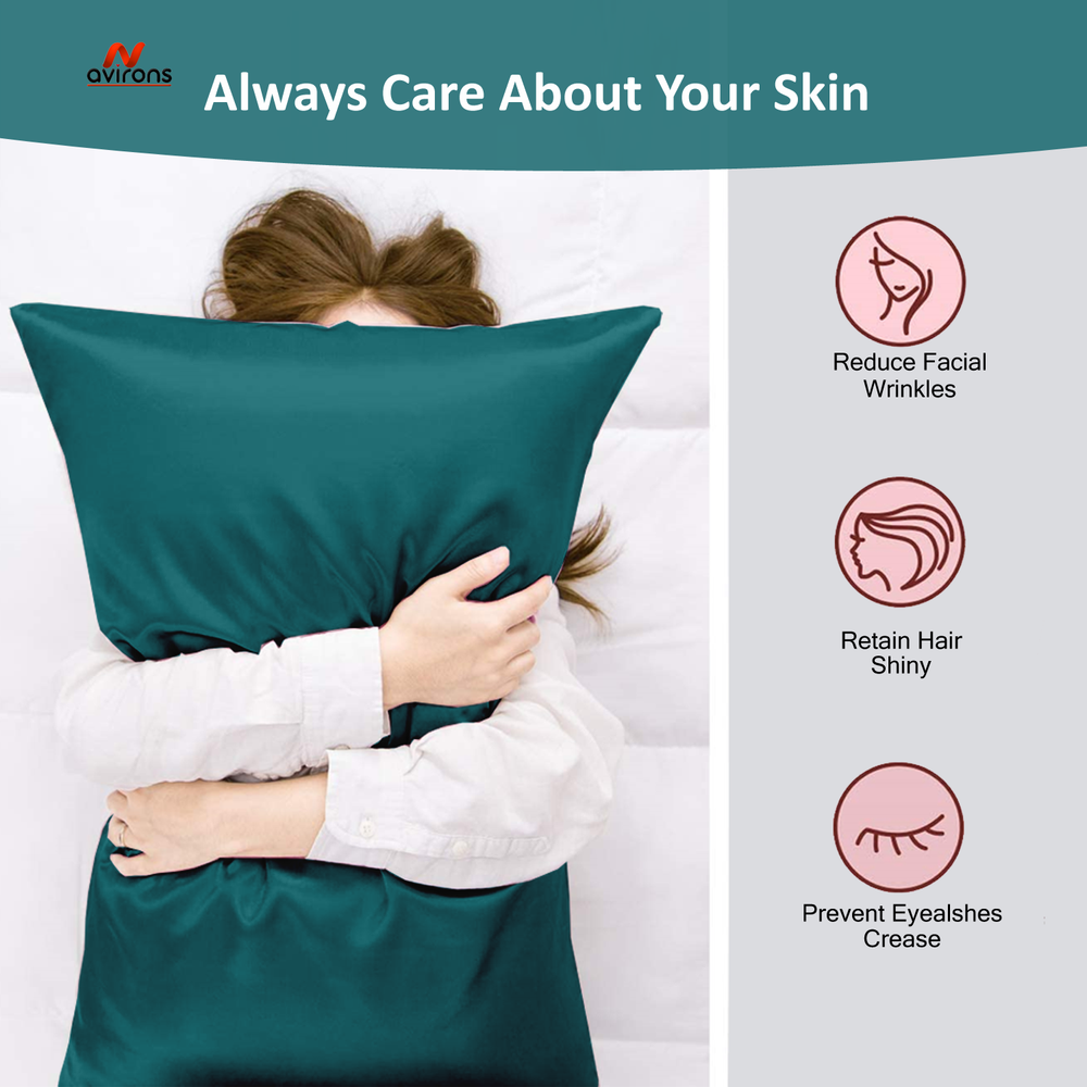 Luxury Satin Silk Pillowcase, satin pillow cover for hair protection, elastic satin pillow, satin pillowcase for frizz-free hair, silky satin pillowcase, anti-frizz silk pillow cover