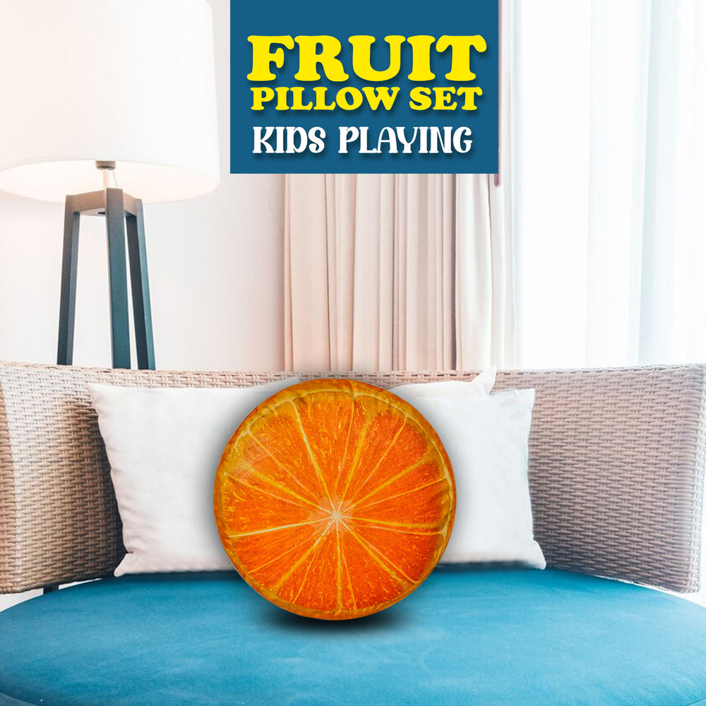 Plush Fruit Cushion, Kids Room Pillow, Soft Plush Pillow, Orange Shaped Pillow, Fun Fruit Pillow, Kids Home Decor, Plush Orange Pillow, Kids Throw Pillow,Kids Pillow