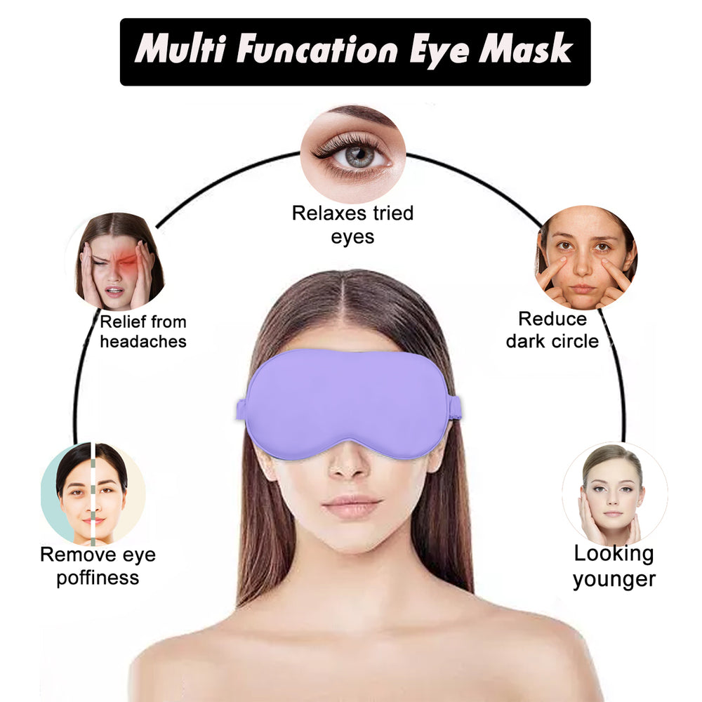 Travel Eye Mask, Soft Satin Eye Mask, Relaxing Sleeping Mask for Beauty,Soft Eye Mask for Puffy Eyes, Satin Eye Mask for Comfort, Sleeping Mask for Dark Circles