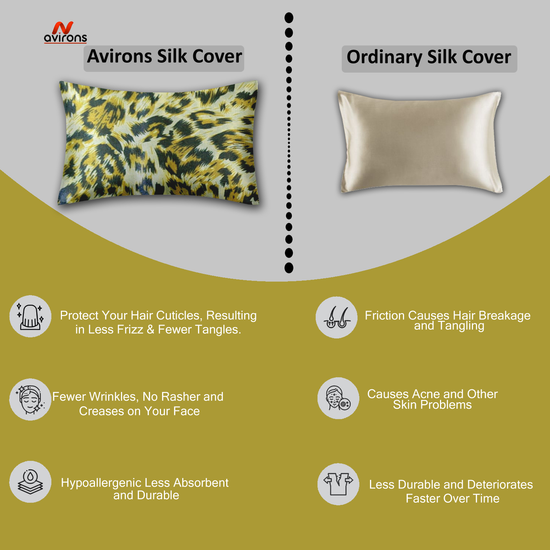 Avirons Silk Satin Pillow Cover, luxury satin pillowcase, hair protection pillow, satin pillow cover with elastic, premium pillowcase