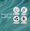 Satin Pillowcase with Elastic, hair protection Silk pillowcase, luxurious satin pillow cover, silky satin pillow cover, smooth satin pillowcase, satin pillow cover for curly hair