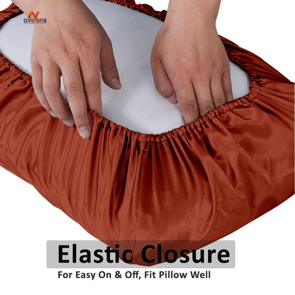 Luxury Satin Silk Pillowcase, satin pillow cover for hair protection, elastic satin pillow, satin pillowcase for frizz-free hair, silky satin pillowcase, anti-frizz silk pillow cover