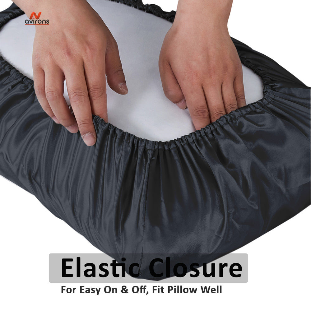 Luxury Satin Silk Pillowcase, satin pillow cover for hair protection, elastic satin pillow, satin pillowcase for frizz-free hair, silky satin pillowcase, anti-frizz silk pillow cover