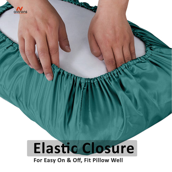 Luxury Satin Silk Pillowcase, satin pillow cover for hair protection, elastic satin pillow, satin pillowcase for frizz-free hair, silky satin pillowcase, anti-frizz silk pillow cover