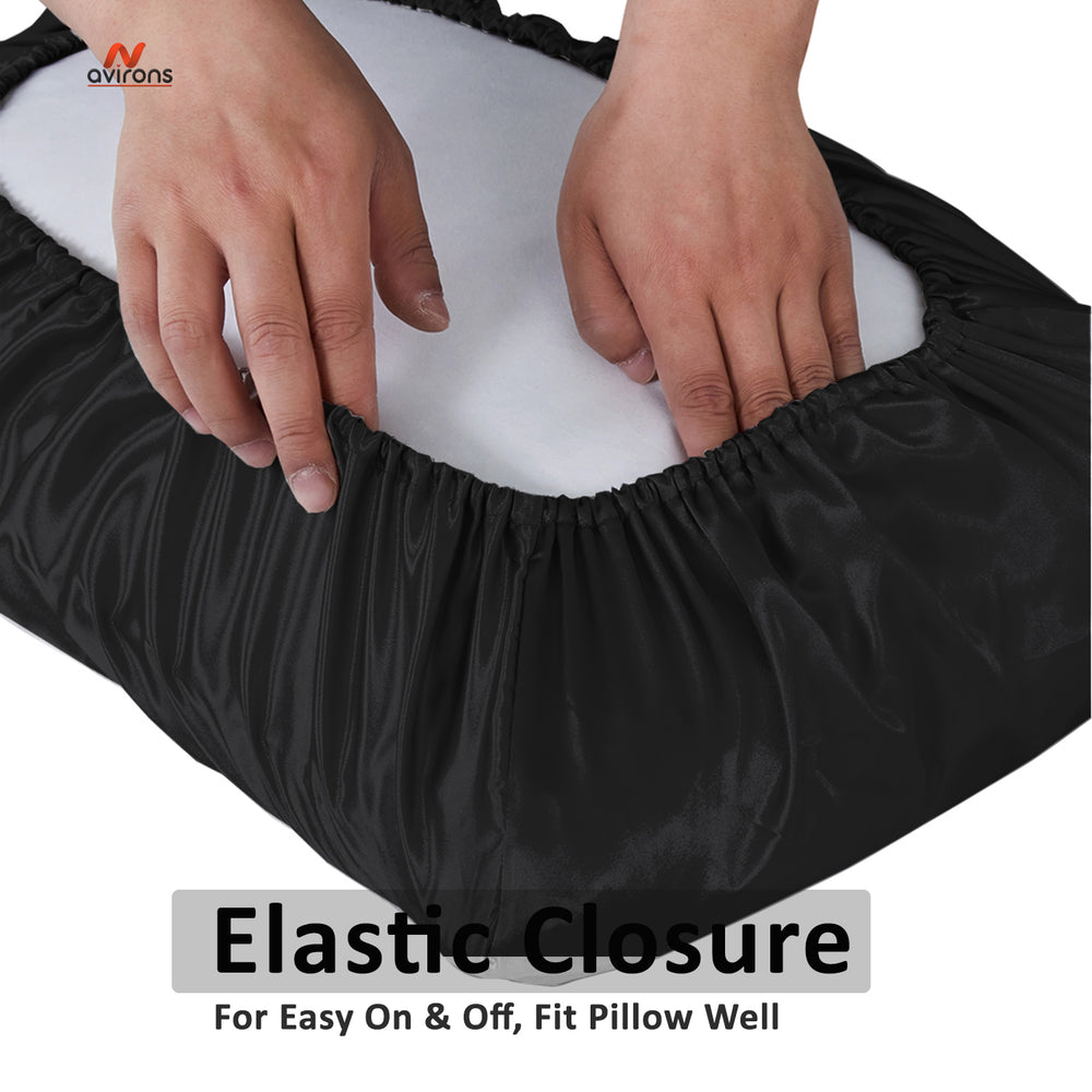 Luxury Satin Silk Pillowcase, satin pillow cover for hair protection, elastic satin pillow, satin pillowcase for frizz-free hair, silky satin pillowcase, anti-frizz silk pillow cover