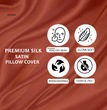 Satin Silk Pillowcase for Hair, luxury silk pillowcase, smooth pillow for hair care, satin pillow for frizz-free hair, satin pillow case, elastic pillow cover for hair protection