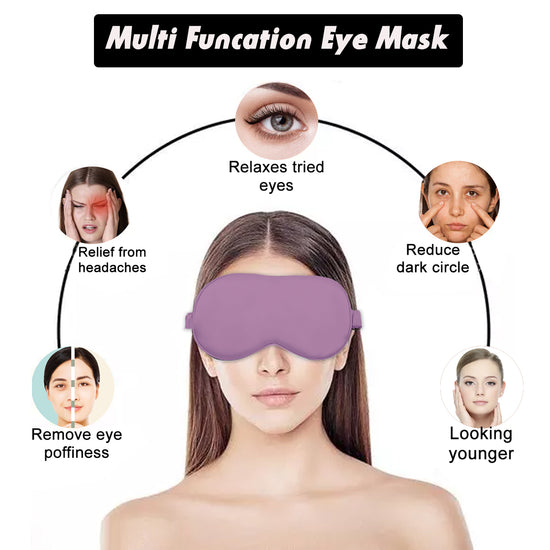 Travel-Friendly Eye Mask, Soft Satin Eye Mask, Relaxing Sleeping Mask for Beauty,Soft Eye Mask for Puffy Eyes, Satin Eye Mask for Comfort, Sleeping Mask for Dark Circles