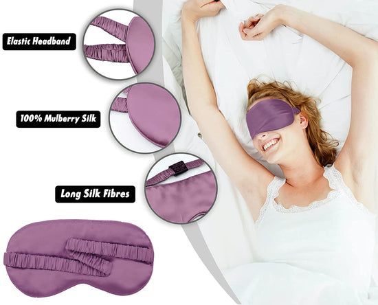 Luxurious Silk Eye Mask for Sleep, Premium Eye Mask for Relaxation, Soft Satin Travel Eye Mask,Soft Eye Mask for Beauty Sleep, Travel Eye Cover for Sleep, Anti-Aging Eye Mask, Premium Travel Eye Mask, Premium Eye Mask