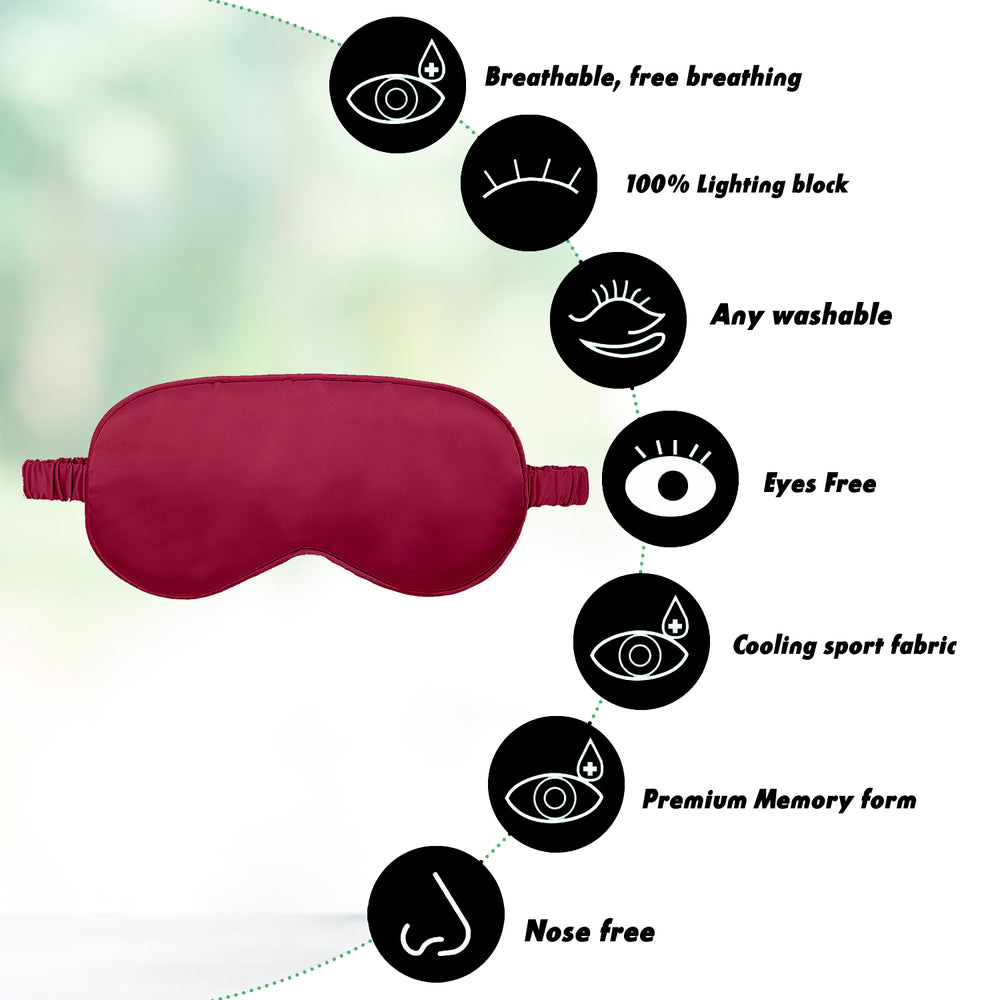 Sleeping Mask for Travel,Sleep Mask for Dark Circles,eye mask for good sleep,Premium Satin Eye Mask,eye mask for tired puffy eyes