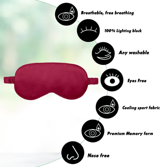 Sleeping Mask for Travel,Sleep Mask for Dark Circles,eye mask for good sleep,Premium Satin Eye Mask,eye mask for tired puffy eyes