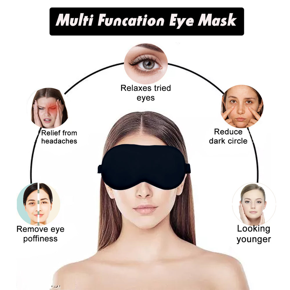 Travel-Friendly Eye Mask, Soft Satin Eye Mask, Relaxing Sleeping Mask for Beauty,Soft Eye Mask for Puffy Eyes, Satin Eye Mask for Comfort, Sleeping Mask for Dark Circles