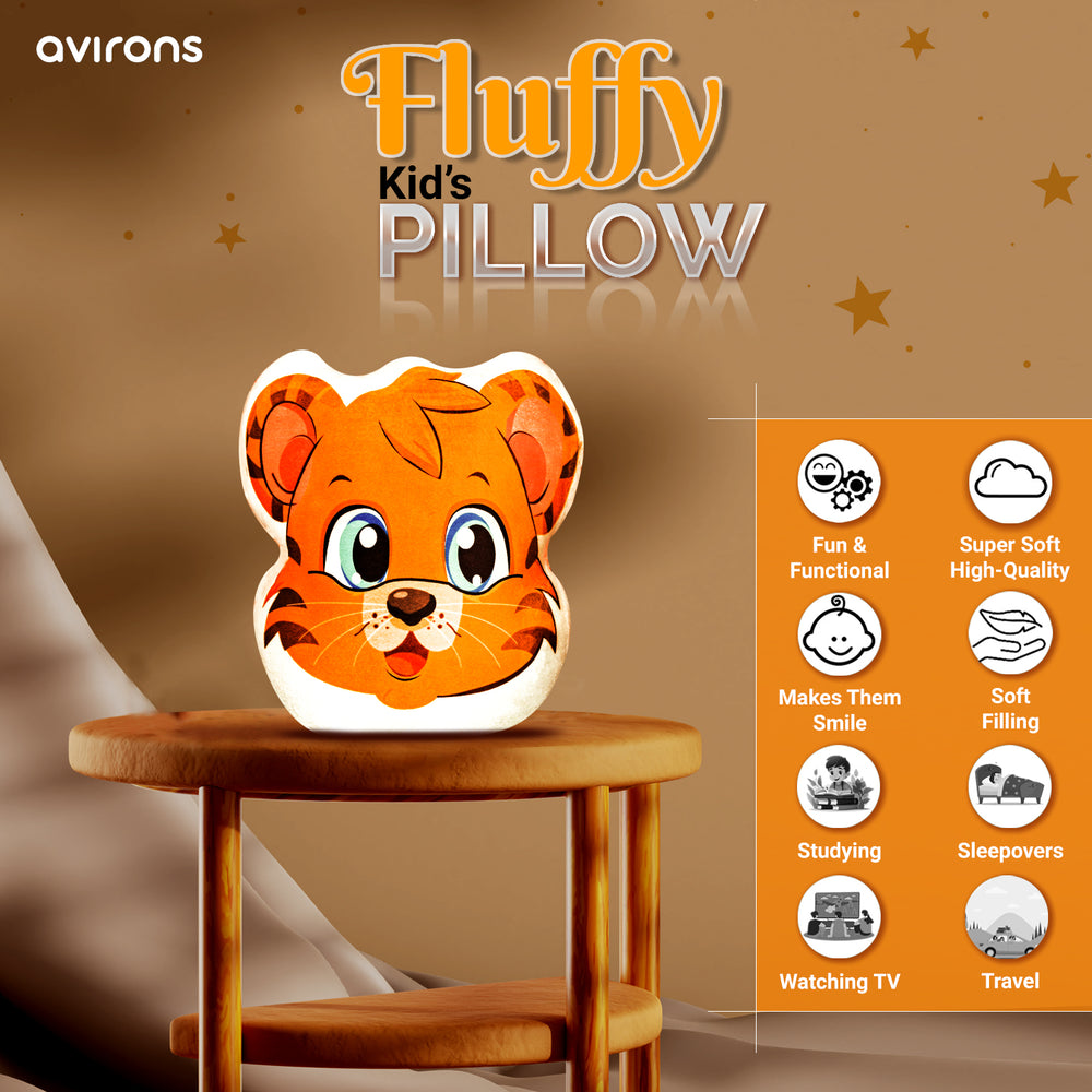 Animal Shaped Pillow for Kids, Cute Tiger Cushion for kids, Tiger Shaped Pillow for kids Bedroom, Velvet Tiger Shaped Throw Pillow,Kids Pillow,Animal Shape Pillow