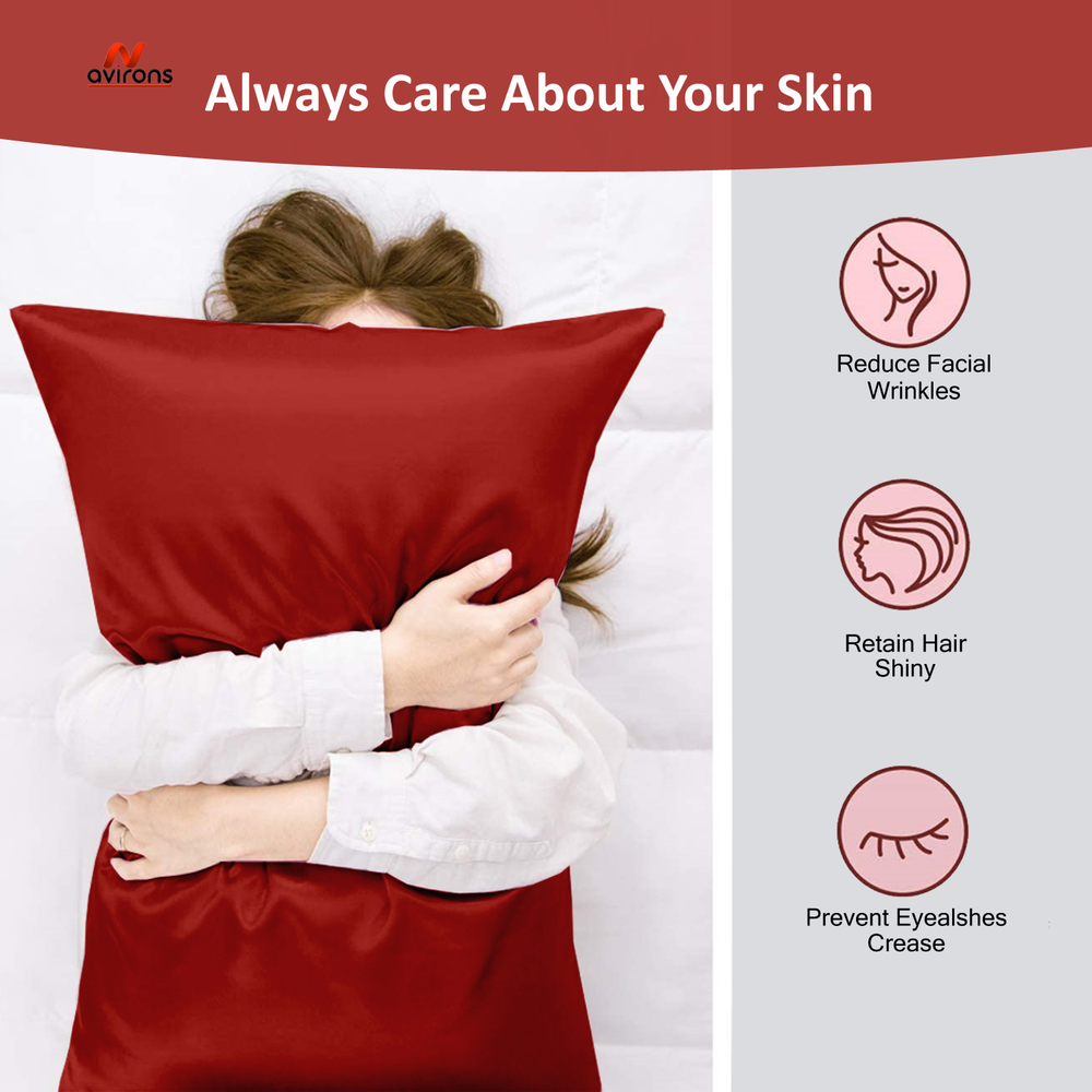 Satin Pillow Cover, luxurious satin silk pillow, smooth sleep, satin pillow case for healthy hair, satin pillow for hair care, Silk pillowcase for hair protection case, silk pillow for frizz-free hair