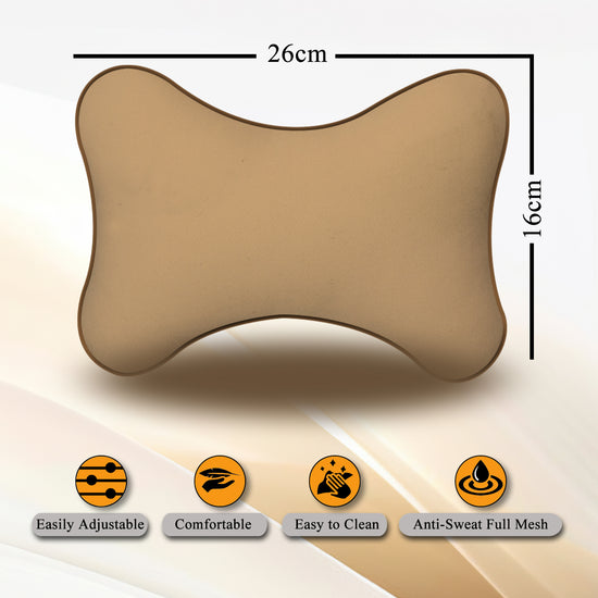 car neck pillow, satin front, velvet back, soft car pillow, ergonomic neck pillow, plush neck support