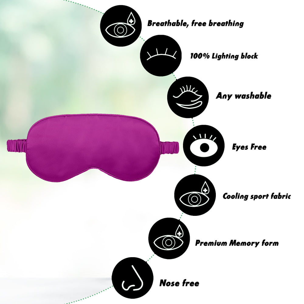 Luxurious Silk Eye Mask for Sleep, Premium Eye Mask for Relaxation, Soft Satin Travel Eye Mask,Soft Eye Mask for Beauty Sleep, Travel Eye Cover for Sleep, Anti-Aging Eye Mask, Premium Travel Eye Mask, Premium Eye Mask